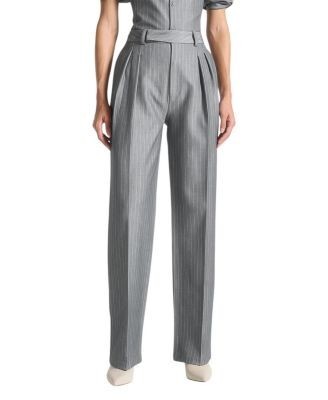 Maniere De Voir Julie Pinstripe Twin Pleat Tailored Trousers