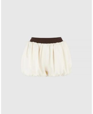 Maniere De Voir Zoe Satin Balloon Shorts