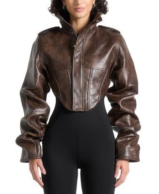 Maniere De Voir Solange Tacked Sleeve Corset Jacket