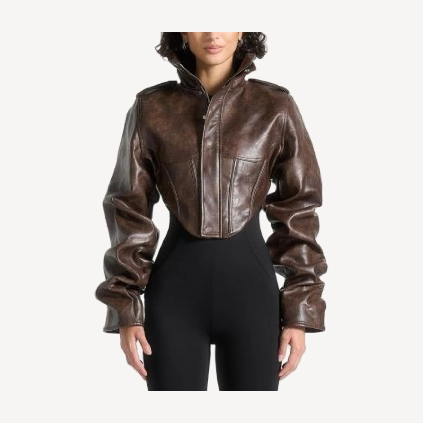 Maniere De Voir Solange Tacked Sleeve Corset Jacket