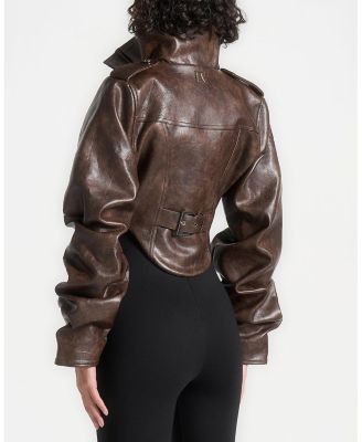 Maniere De Voir Solange Tacked Sleeve Corset Jacket
