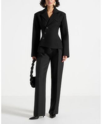 Maniere De Voir Thalia Asymmetric Tailored Double Breasted Blazer