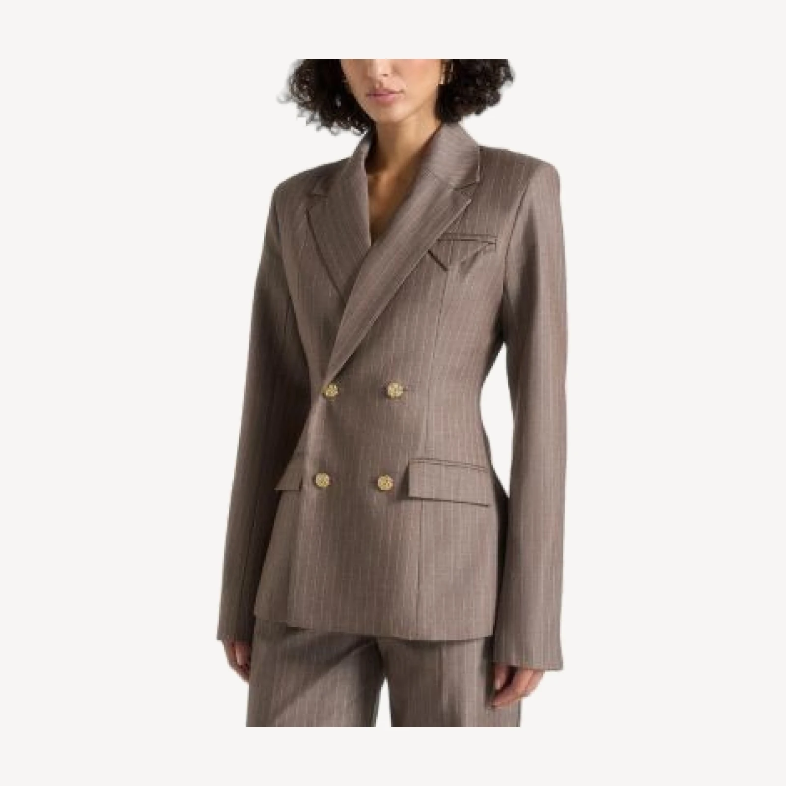 Maniere De Voir Maia Pinstripe Blazer