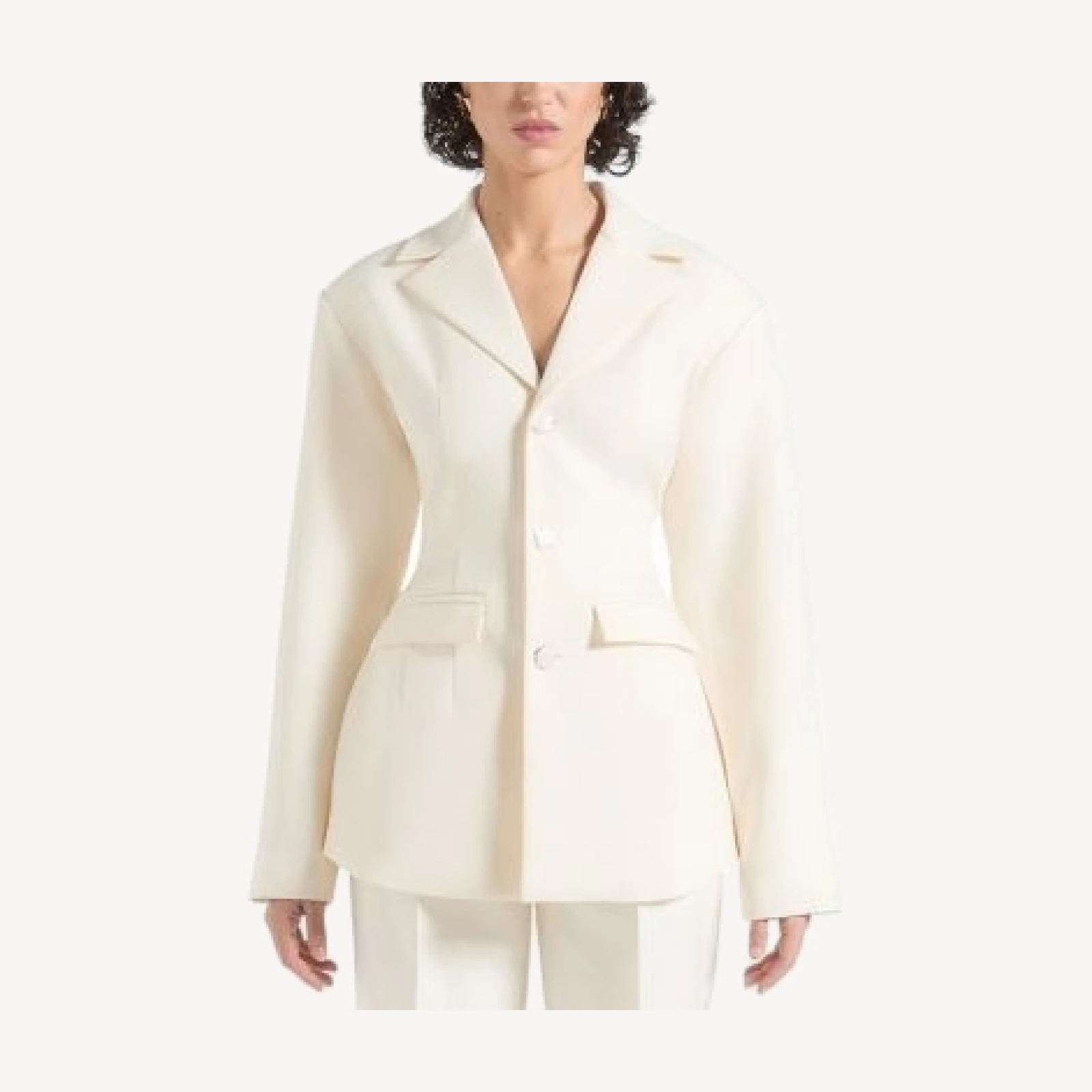 Maniere De Voir Claire Cinch Waist Blazer