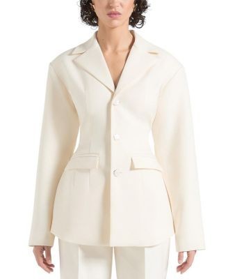 Maniere De Voir Claire Cinch Waist Blazer