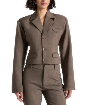 Maniere De Voir Prisca Tailored Cropped Blazer