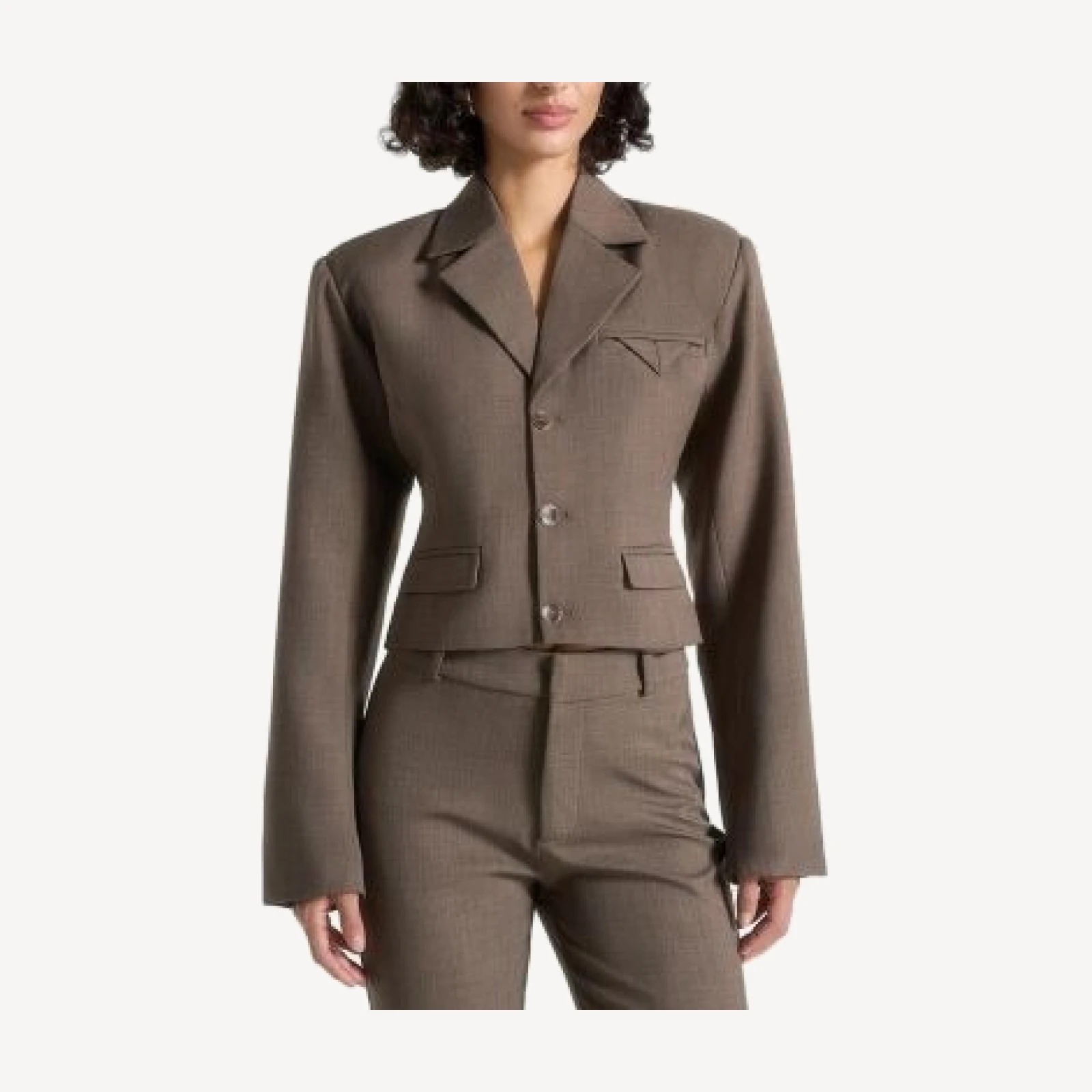 Maniere De Voir Prisca Tailored Cropped Blazer
