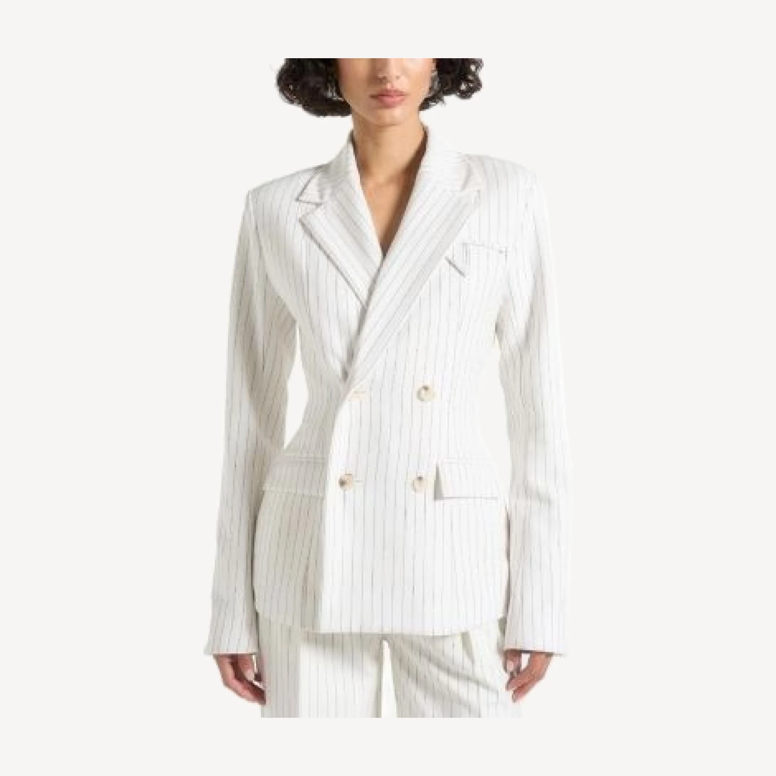 Maniere De Voir Maia Structured Pinstripe Blazer