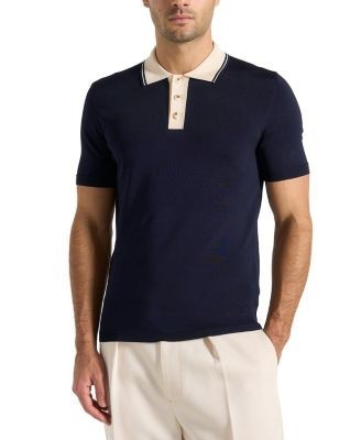 Maniere De Voir Roux Contrast Detail Luxe Knit Polo Shirt