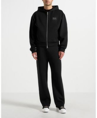 Maniere De Voir Ray Unisex Neoprene Cropped Zip Hoodie