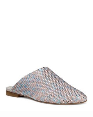 Stuart Weitzman Women's Thalia Shine Embellished Leather Mules