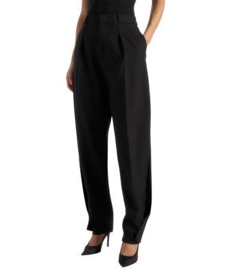 Maniere De Voir Sophie Wool Twist Leg Tailored Trousers