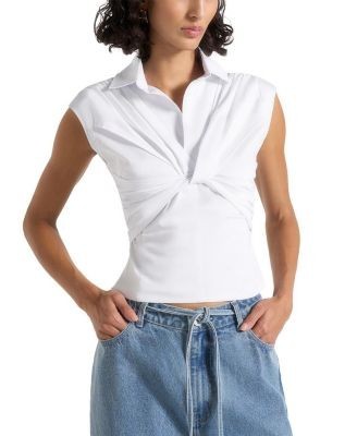 Maniere De Voir Yvette Twist Sleeveless Shirt