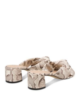 Stuart Weitzman Women's Soplaya Embossed Leather Slide Sandals