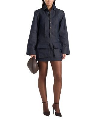 Maniere De Voir Laure Cargo Shirt Mini Dress