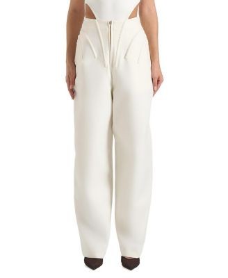 Maniere De Voir Rena Corset Sculptural Trousers