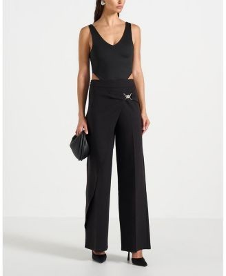 Maniere De Voir Beryl Wrap Tailored Trousers