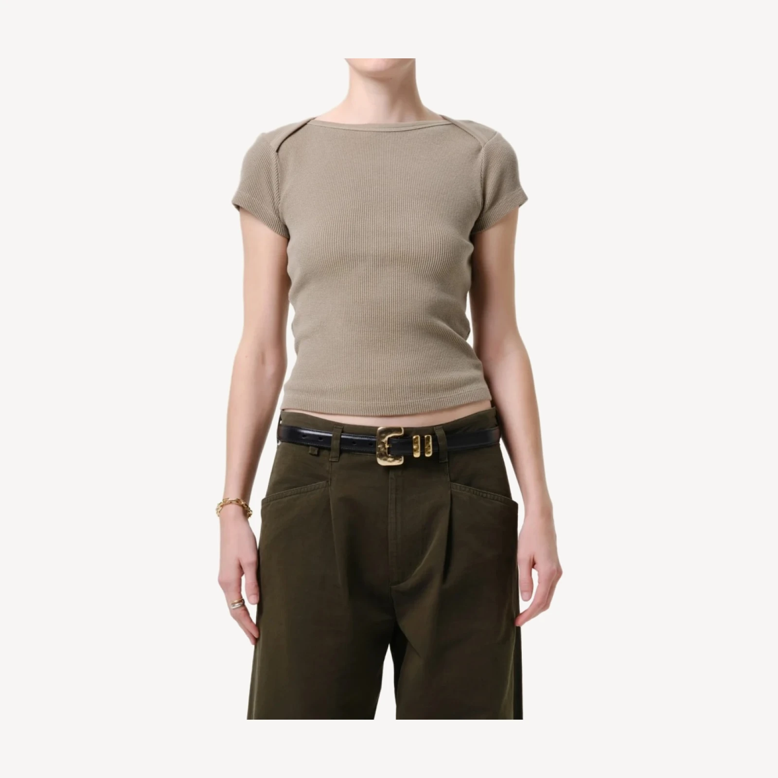 Baby Waffle Tee in Bezal