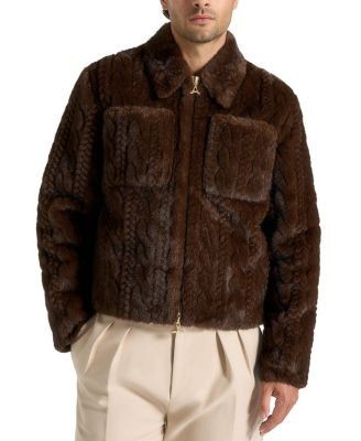 Maniere De Voir David Plush Cable Embossed Jacket