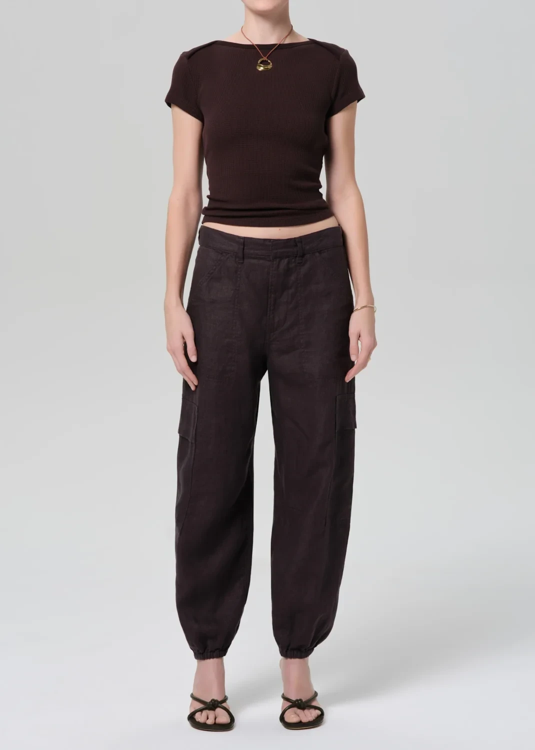 Ciela Linen Balloon Utility in Charcoal