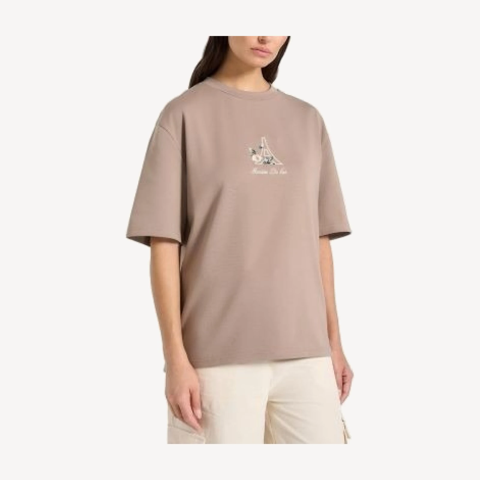 Maniere De Voir Ts008 Unisex Floral Eiffel Cotton T-shirt