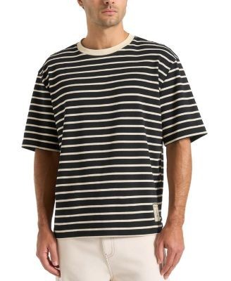 Maniere De Voir Riley Unisex Striped Relaxed Fit Cotton T-shirt