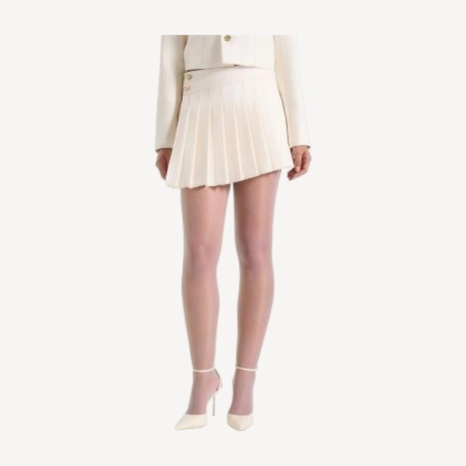 Maniere De Voir Joelle Asymmetric Pleated Mini Skirt