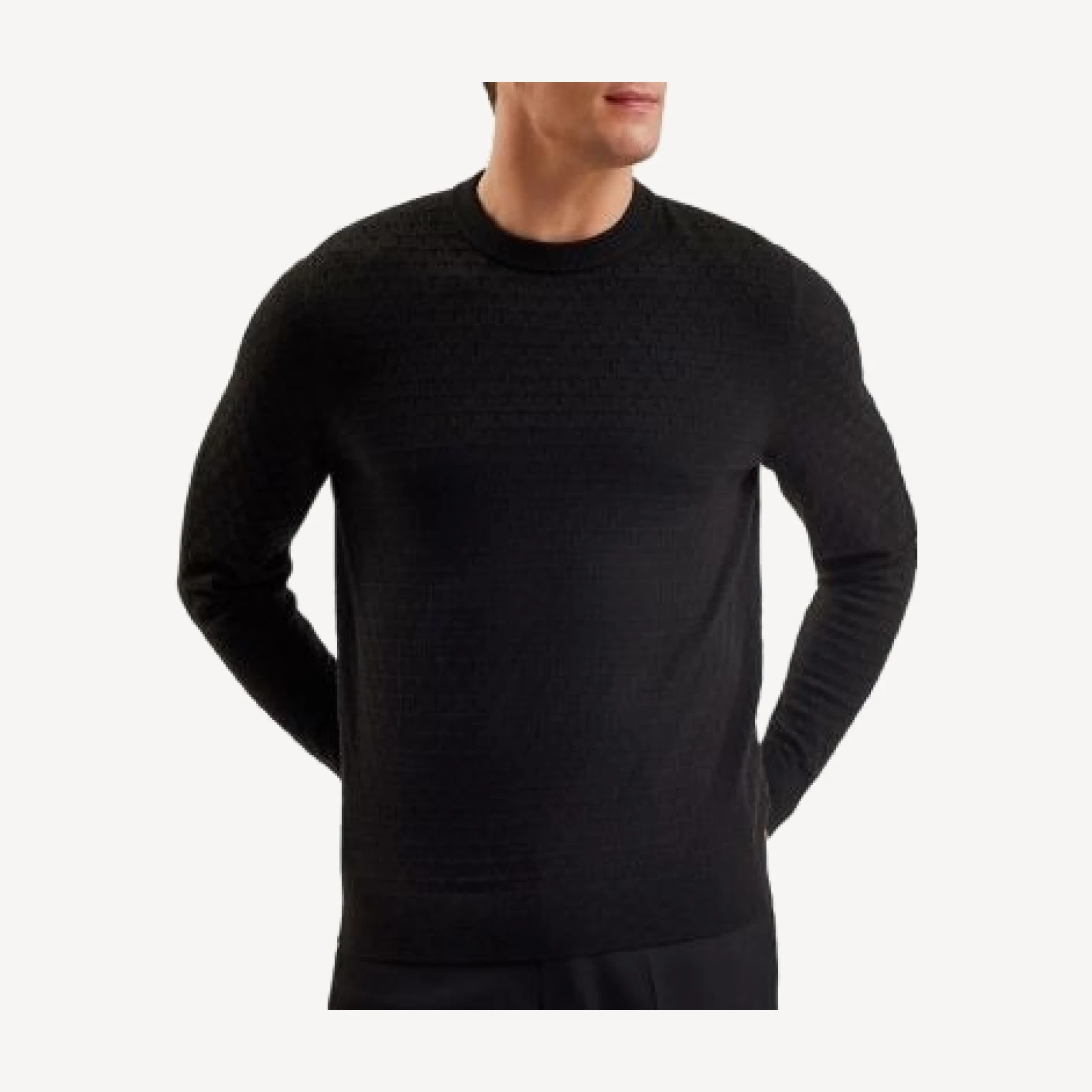 Ted Baker Textured Stitch Crewneck Sweater