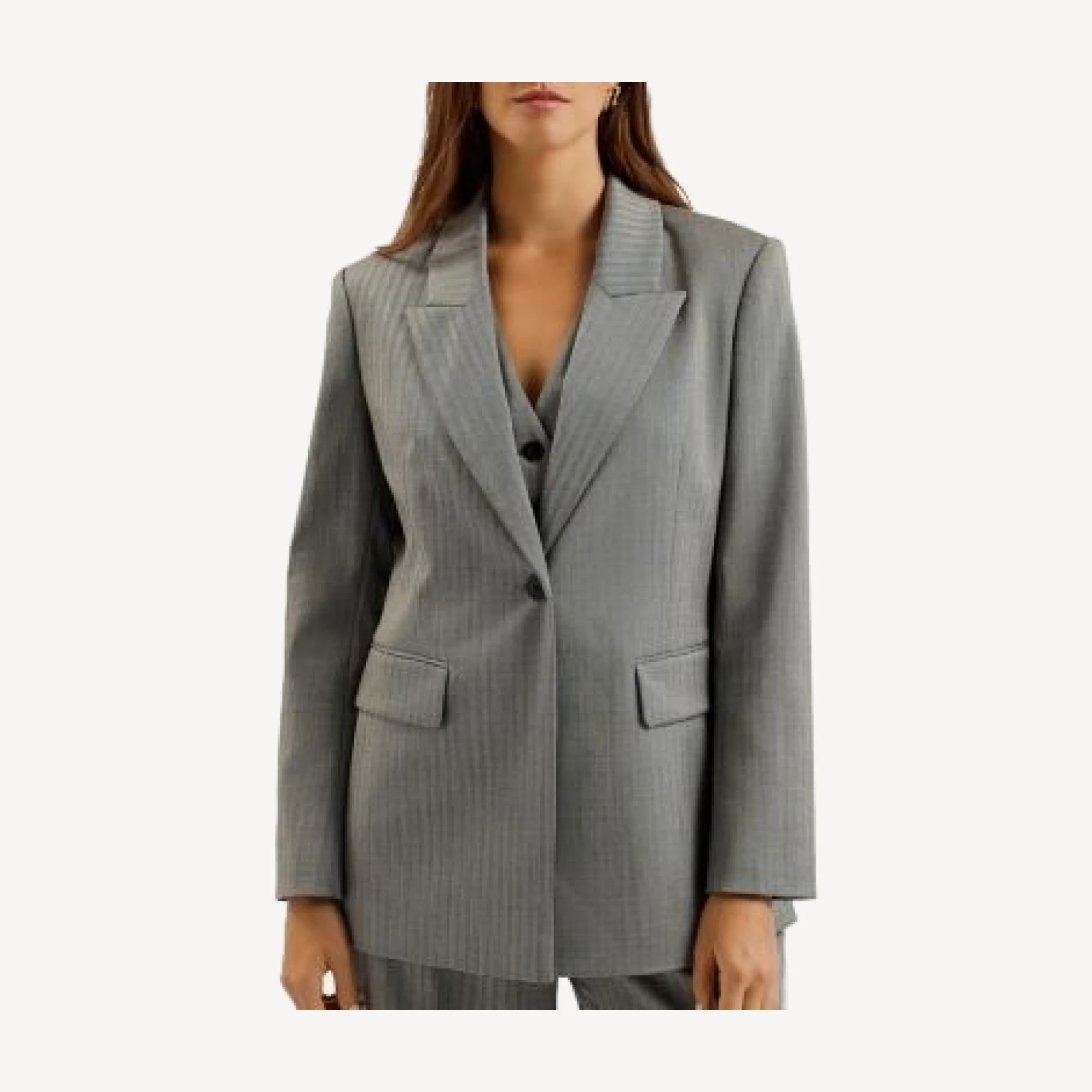Ted Baker Koa Metallic Pinstriped Blazer