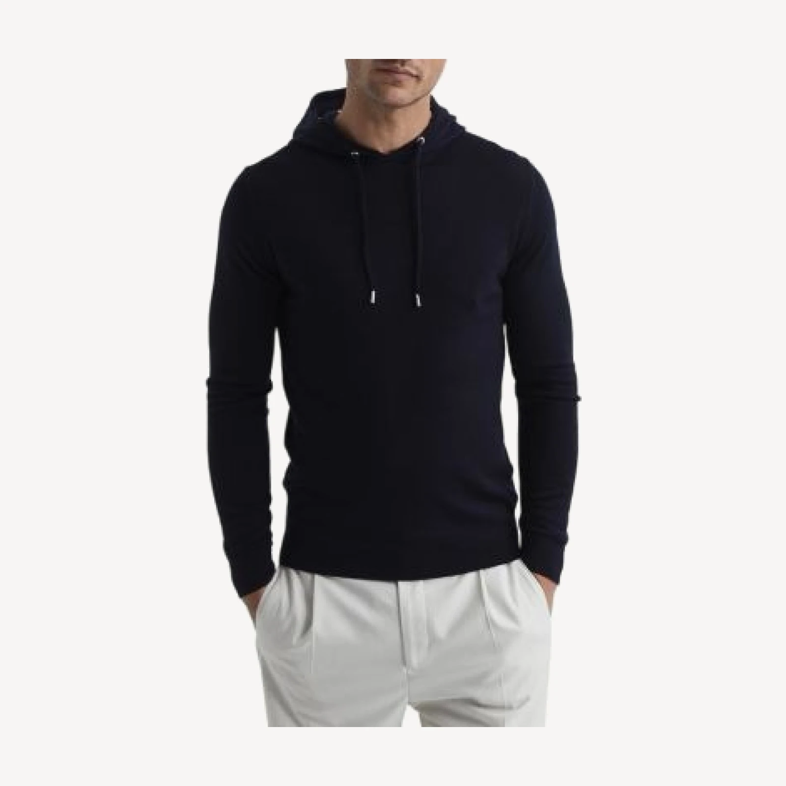 Reiss Holland Merino Wool Solid Regular Fit Hoodie