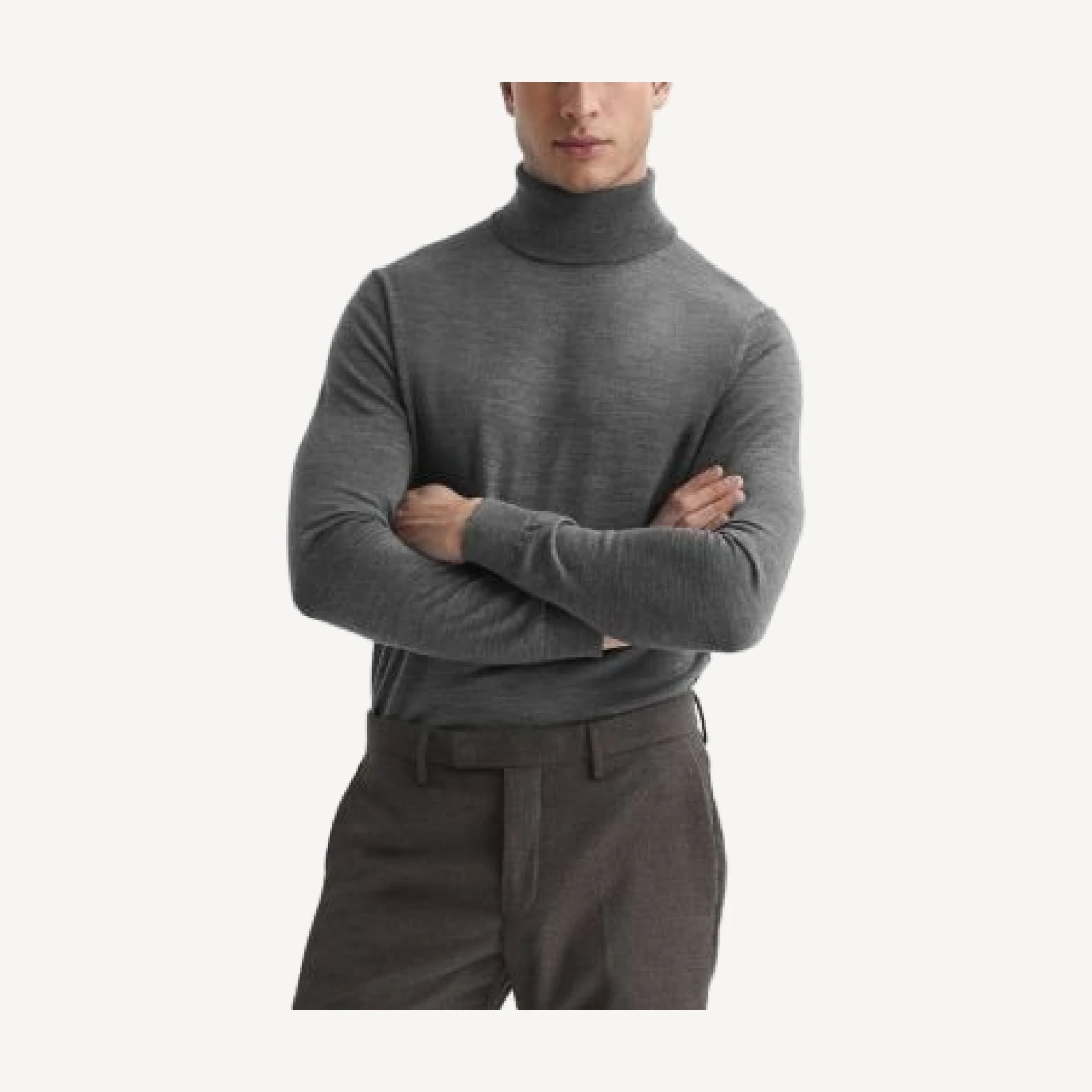 Reiss Caine Merino Wool Slim Fit Turtleneck Sweater