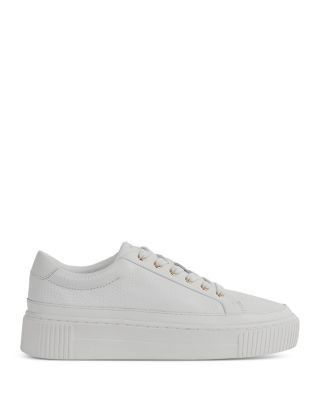 Reiss Women's Leanne Grained Leather Low Top Sneakers