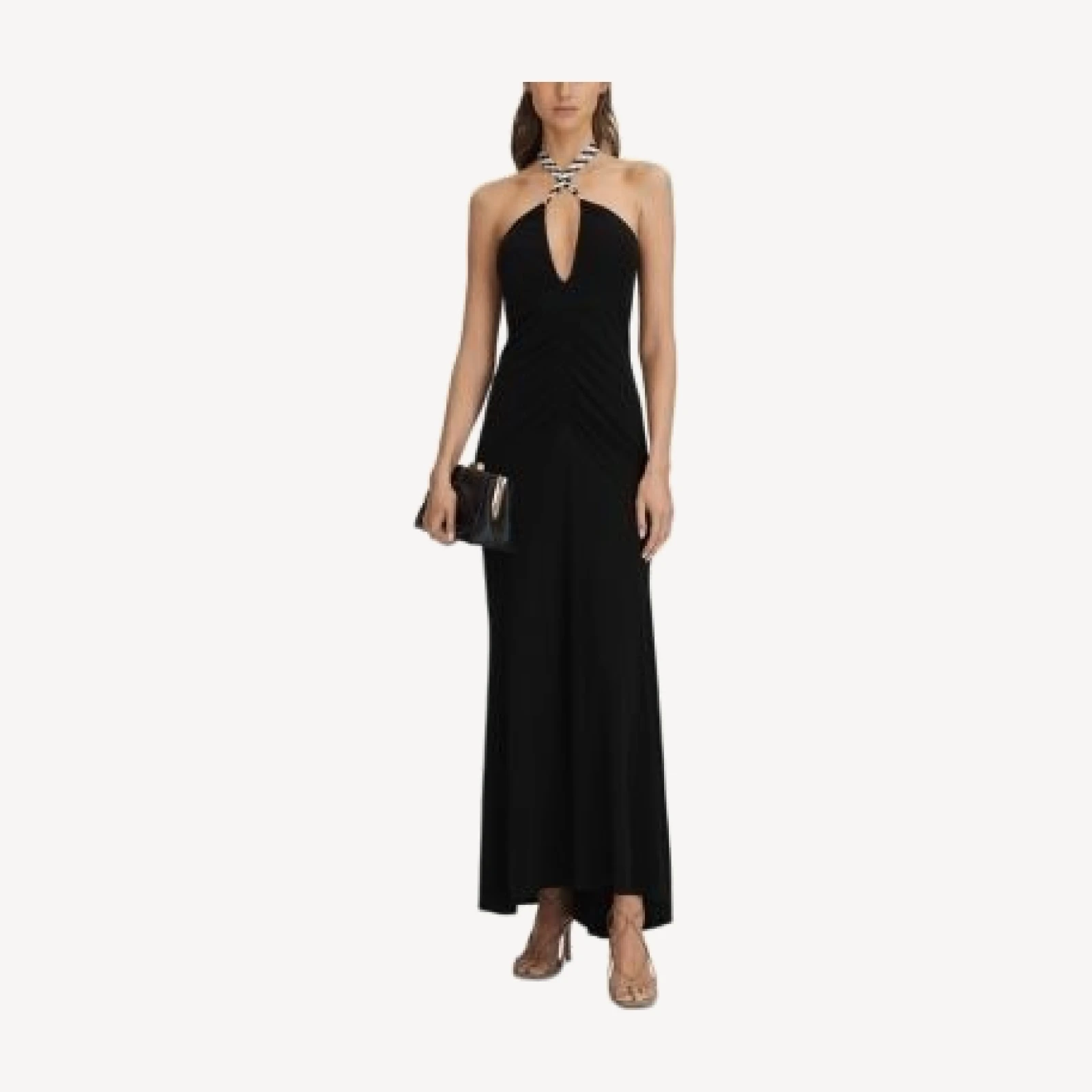 Reiss Iris Printed Tie Jersey Dress