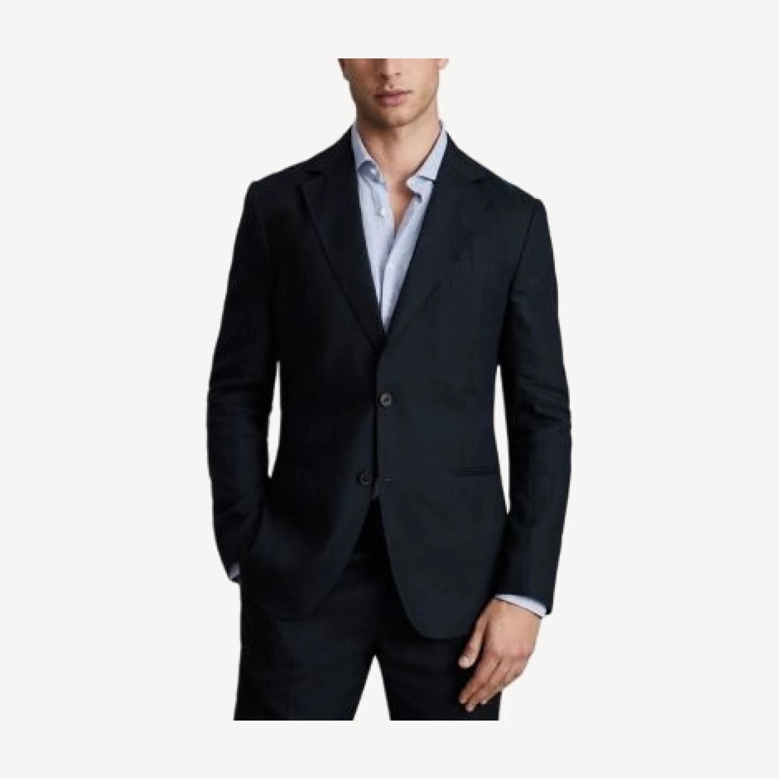 Reiss Kin Slim Fit Linen Blazer