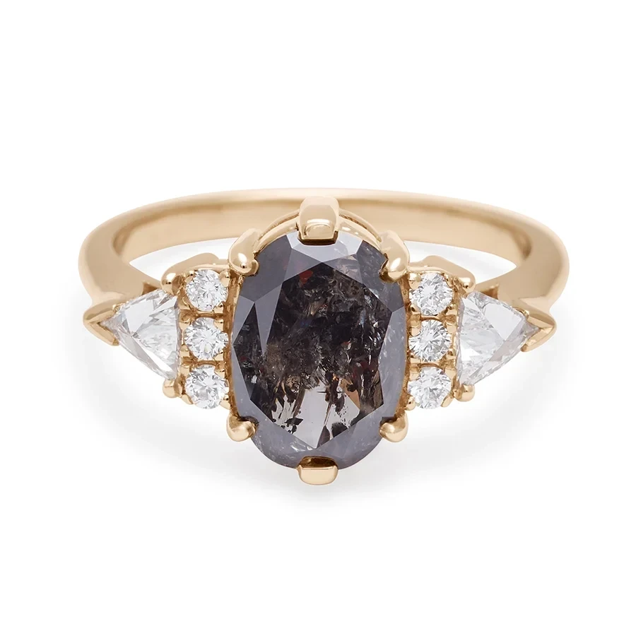 Stardust Bea Ring - Yellow Gold, Grey & White Diamonds (1.87ct)