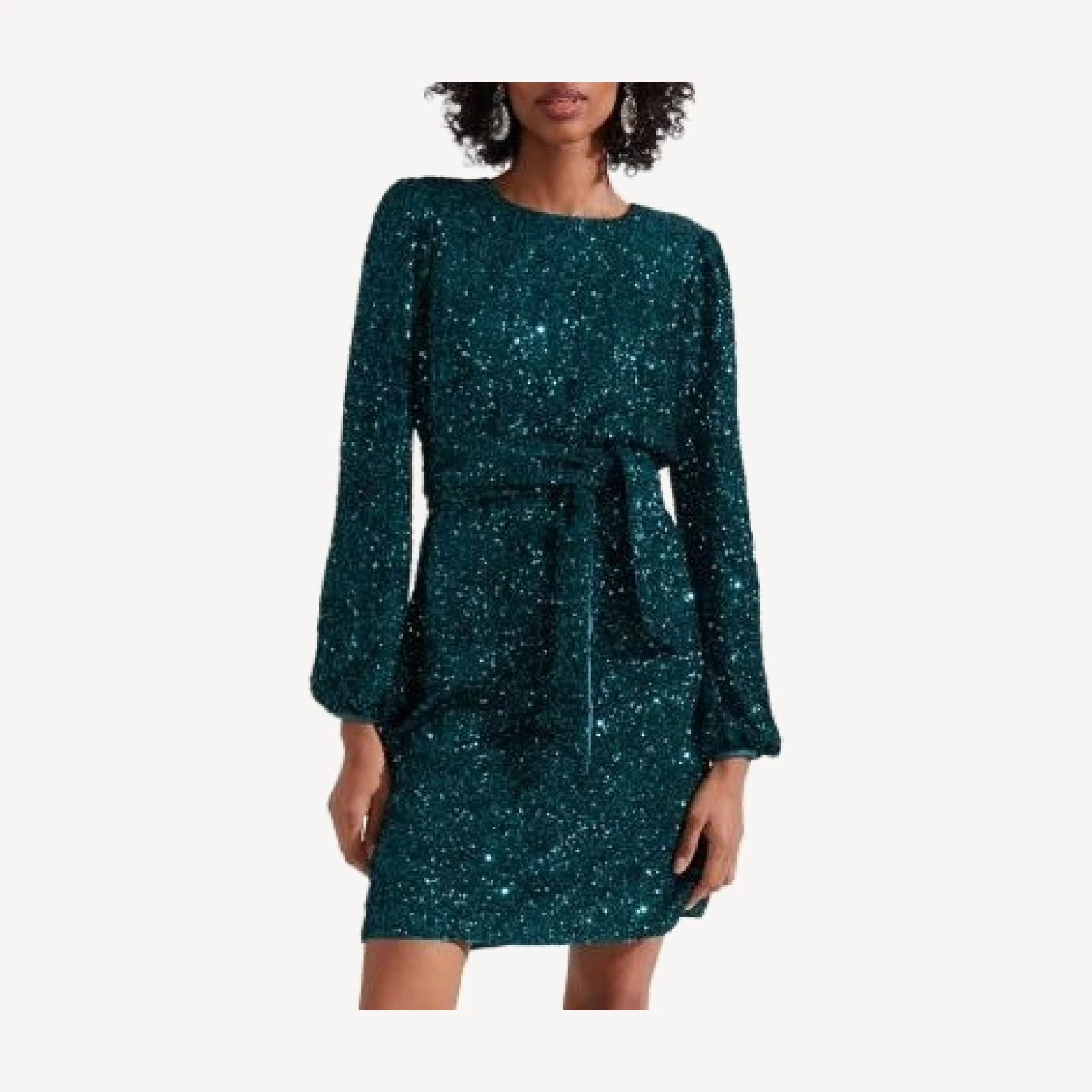 Hobbs London Bette Tie-Waist Sequin Dress
