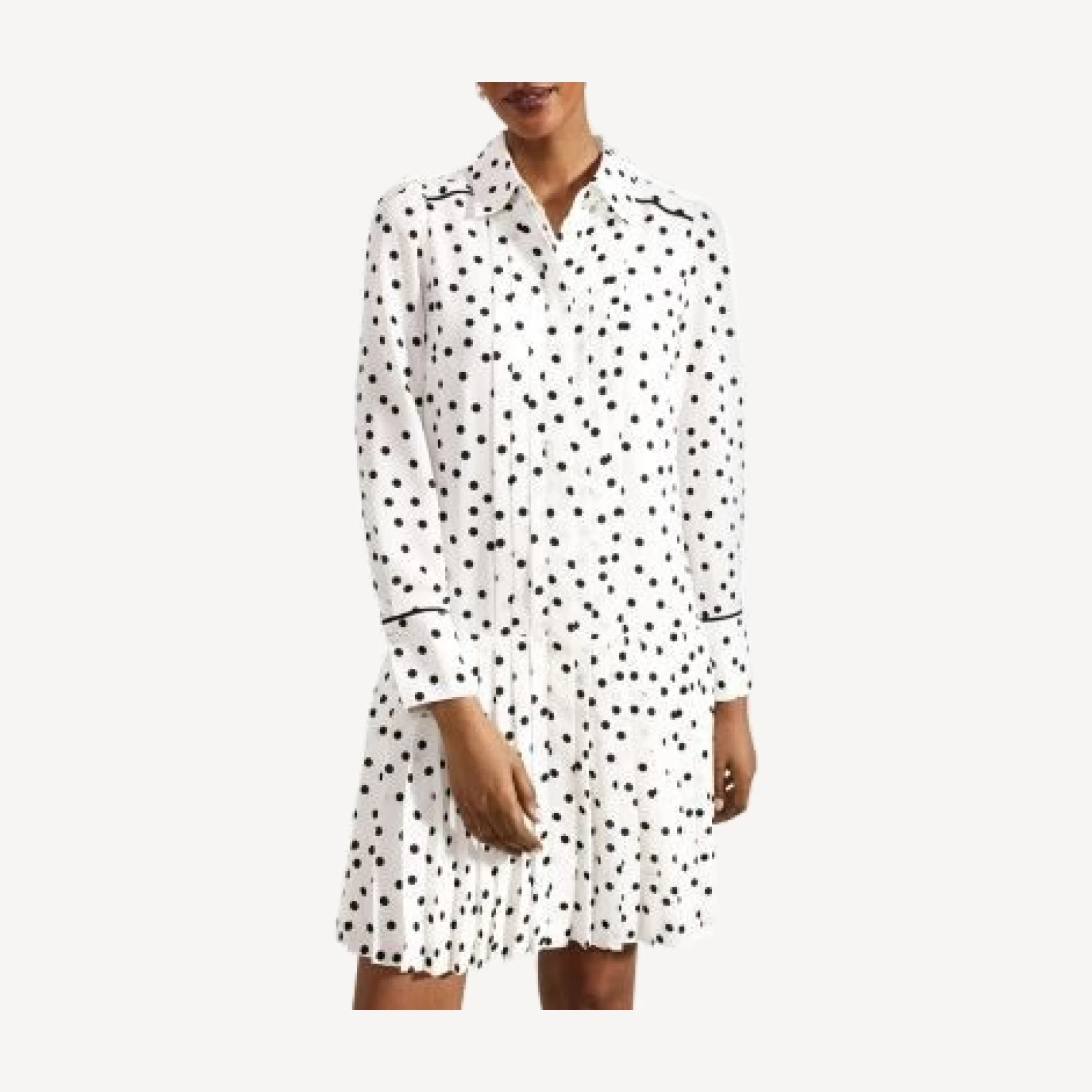 Hobbs London Francesca Pleated Shirt Dress
