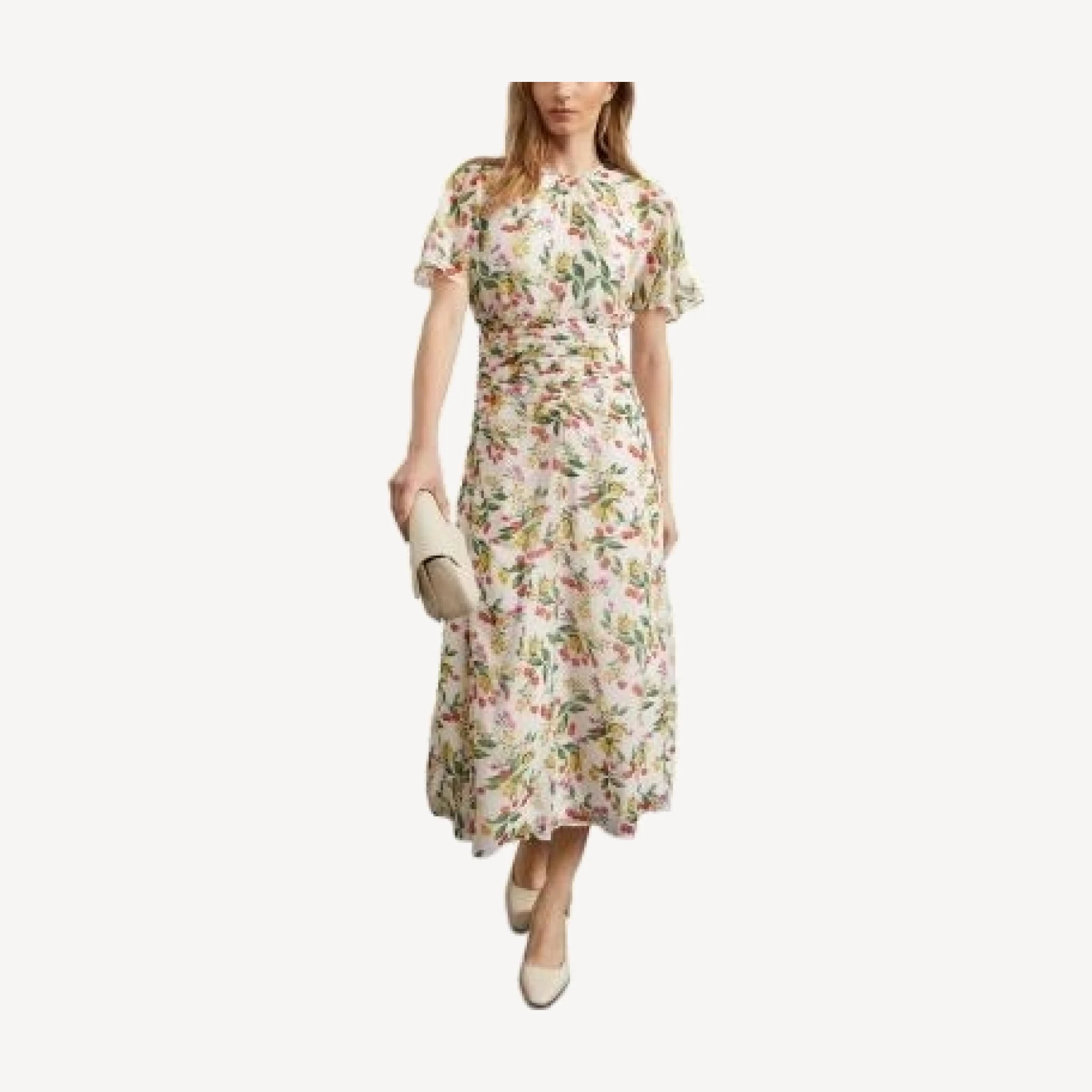 Hobbs London Tegan Printed Silk Dress