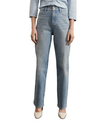 Hobbs London Limited Leigh Straight Leg Jean in Light Wash