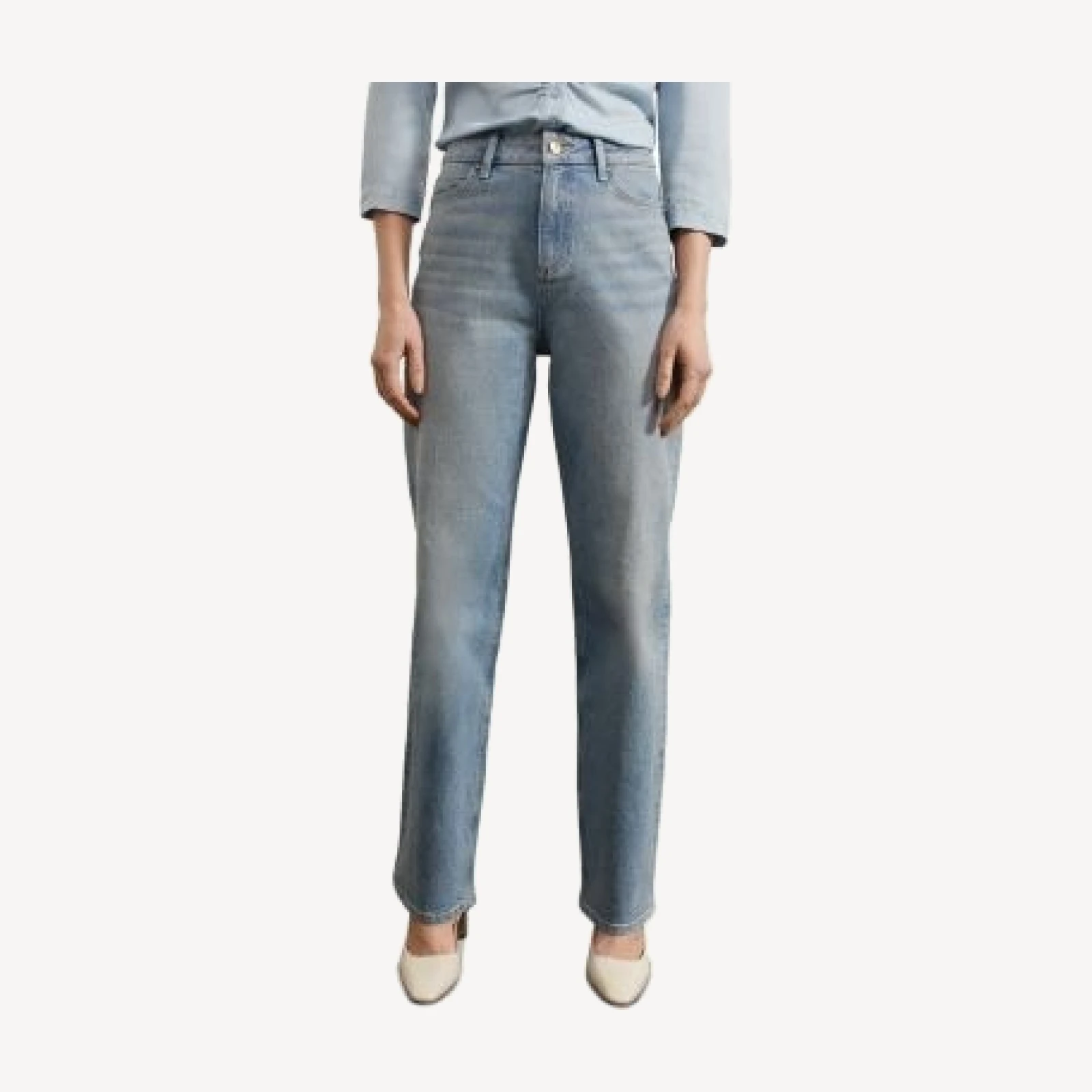 Hobbs London Limited Leigh Straight Leg Jean in Light Wash