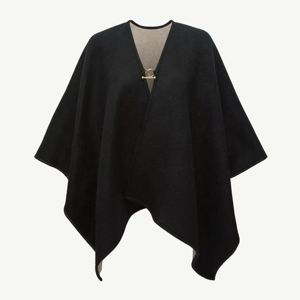 Kite Woven Cape - Otter/Black