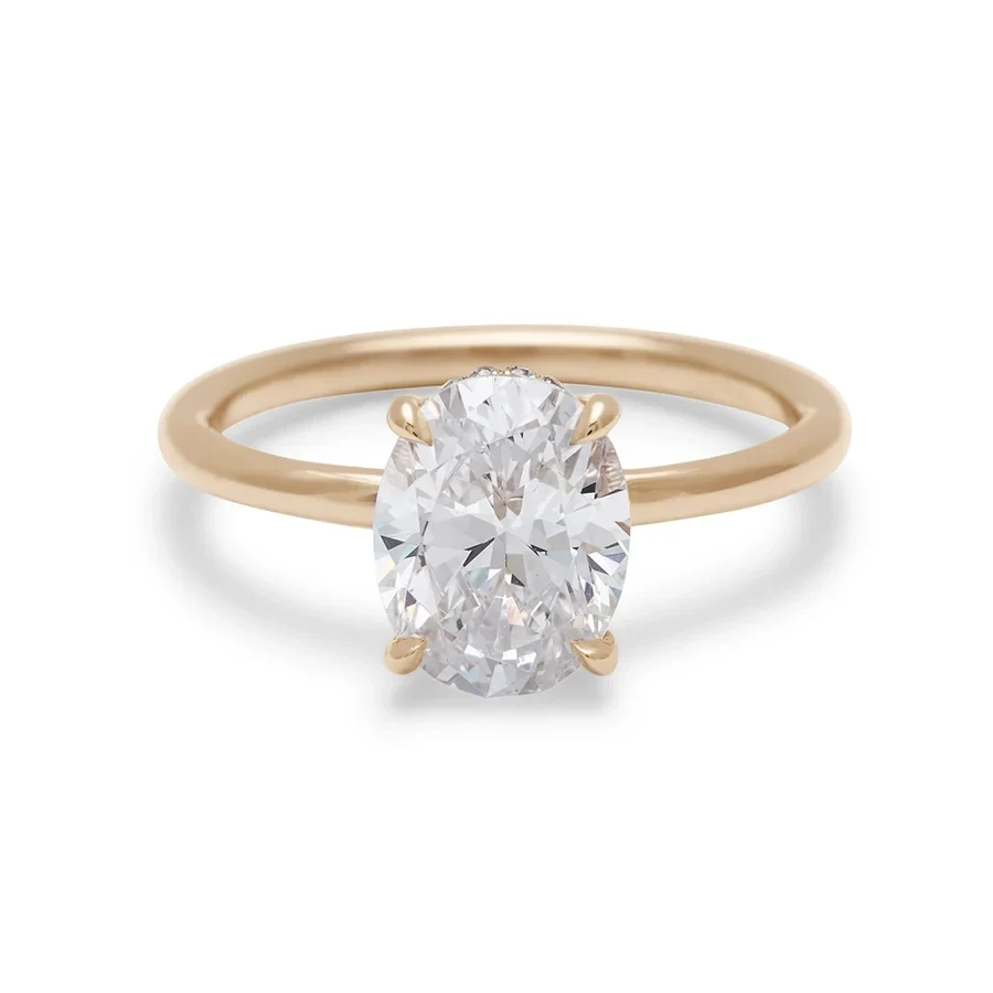 Oval Eleonore Eternity Ring - Yellow Gold & White Diamond (1.50ct)