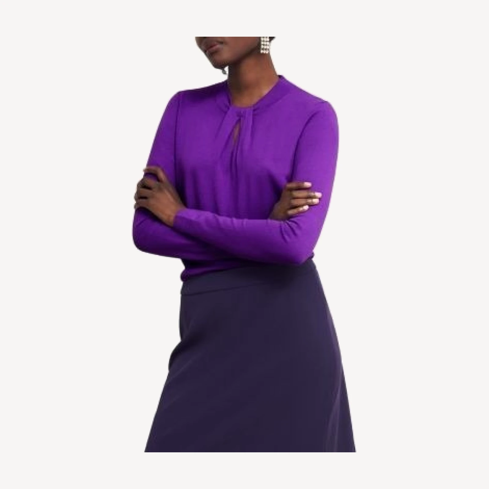 Hobbs London Effie Crewneck Pullover Sweater
