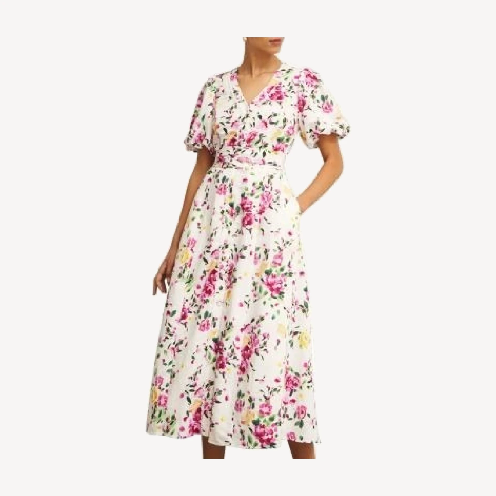 Hobbs London Taylor Linen Blend Dress