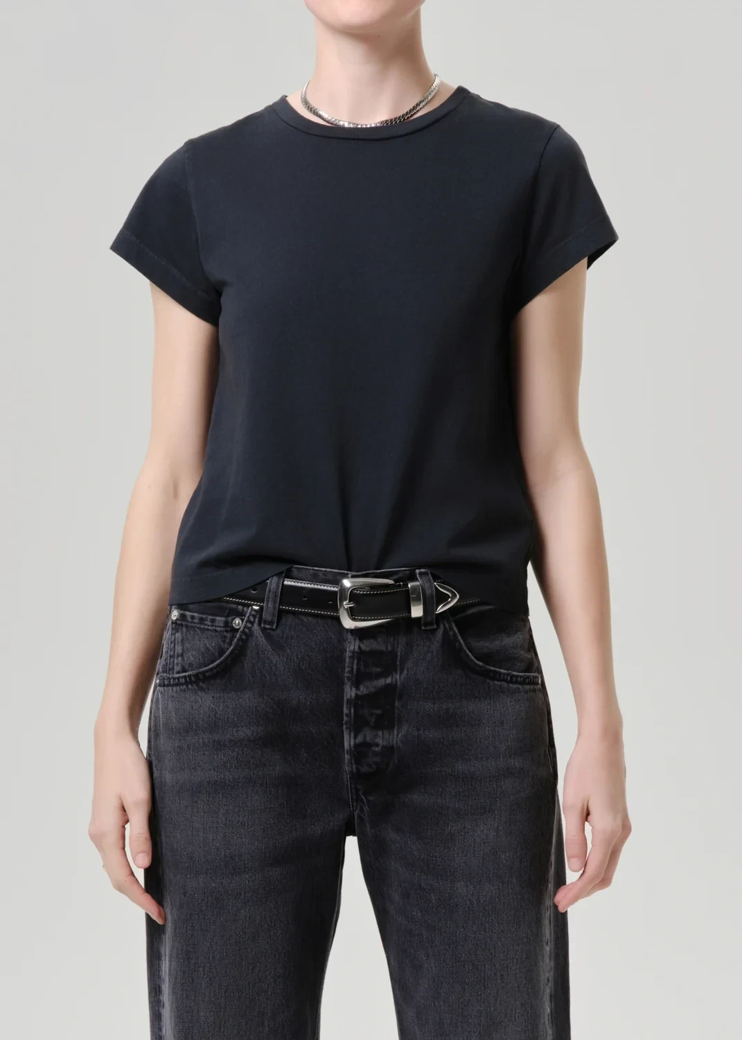 Kai Baby Tee in Washed Black