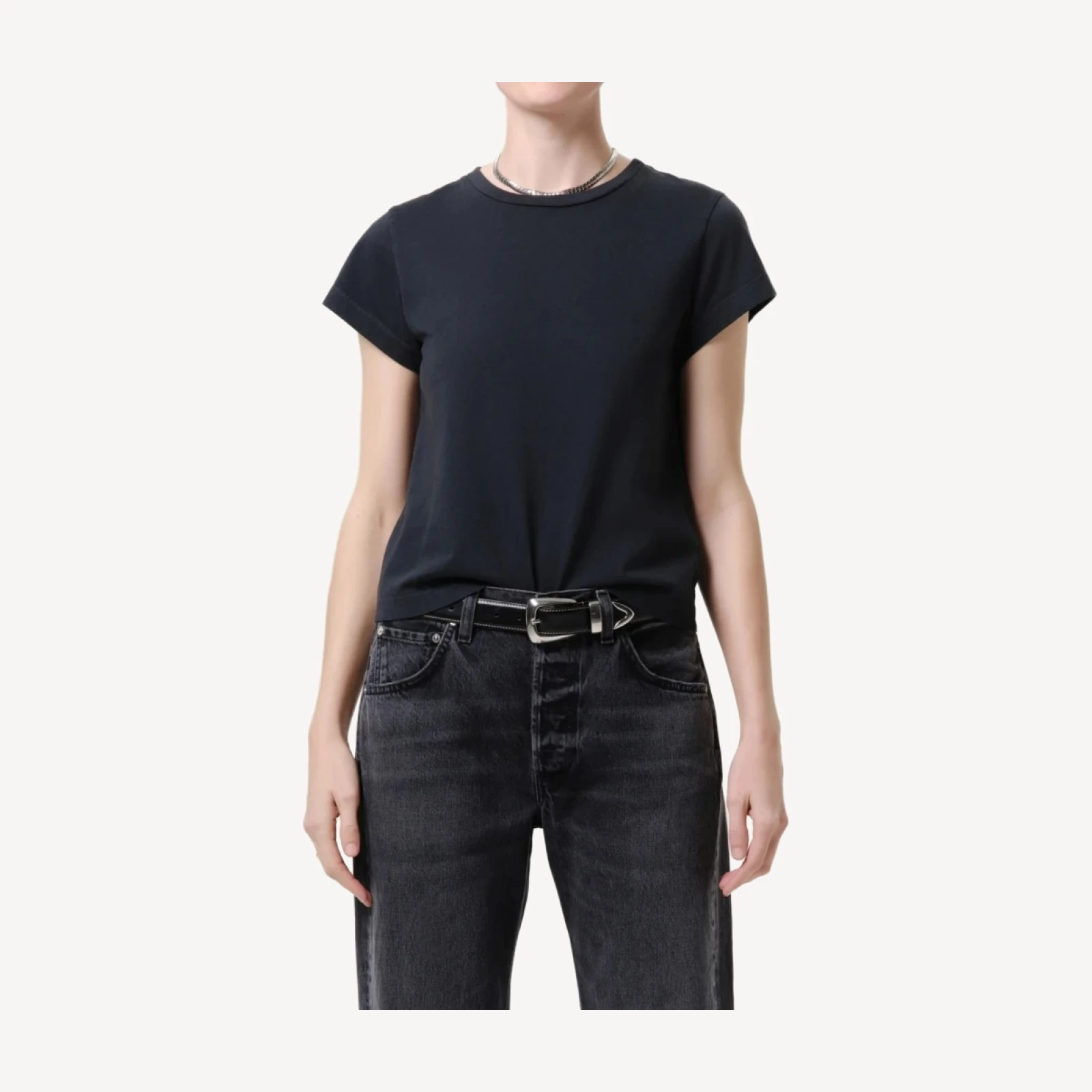 Kai Baby Tee in Washed Black