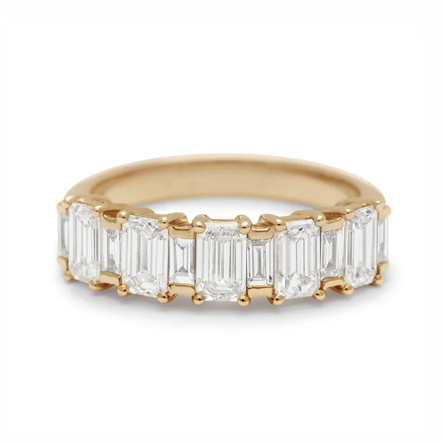 Theda Band - Yellow Gold & White Diamond