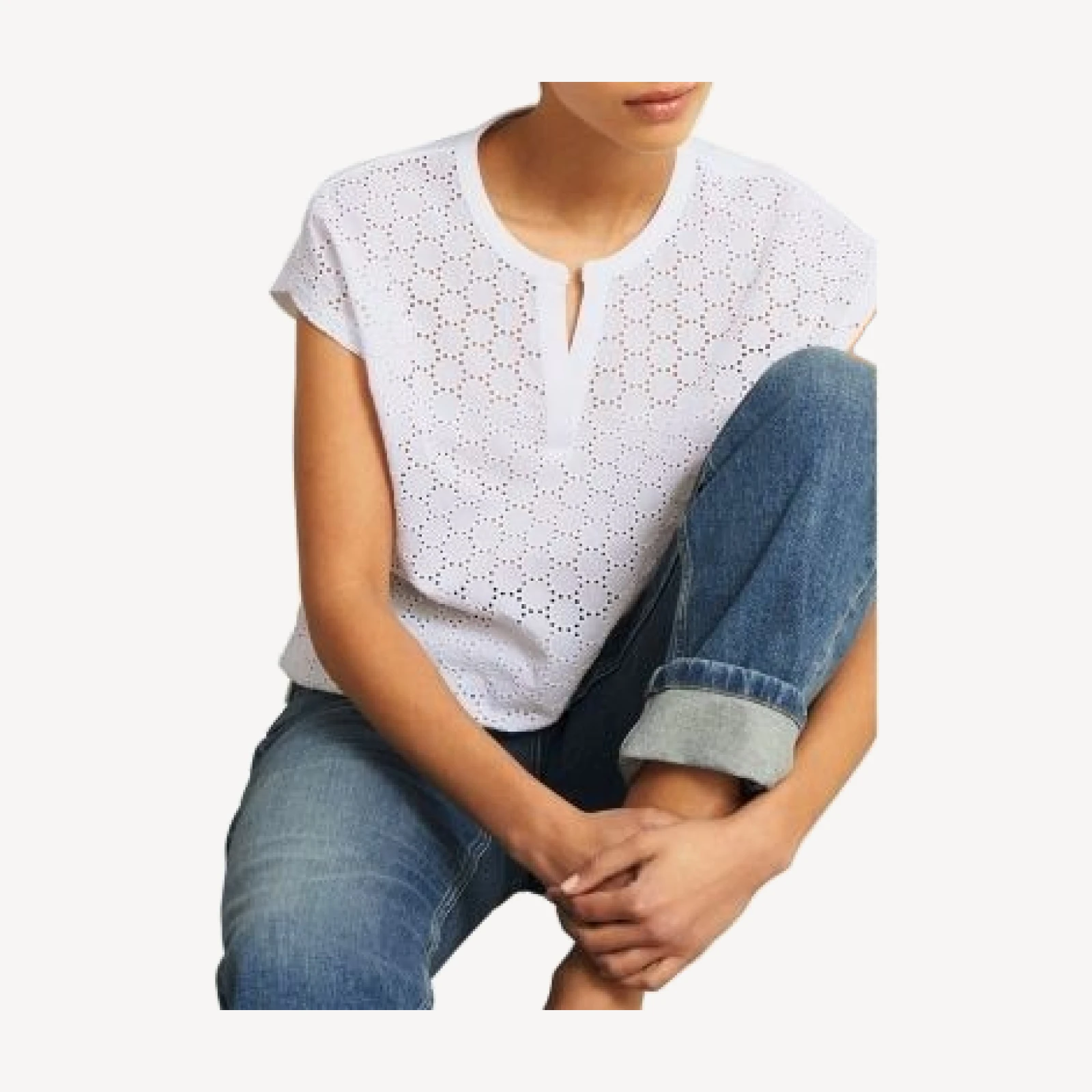 Hobbs London Joanna Broderie Top
