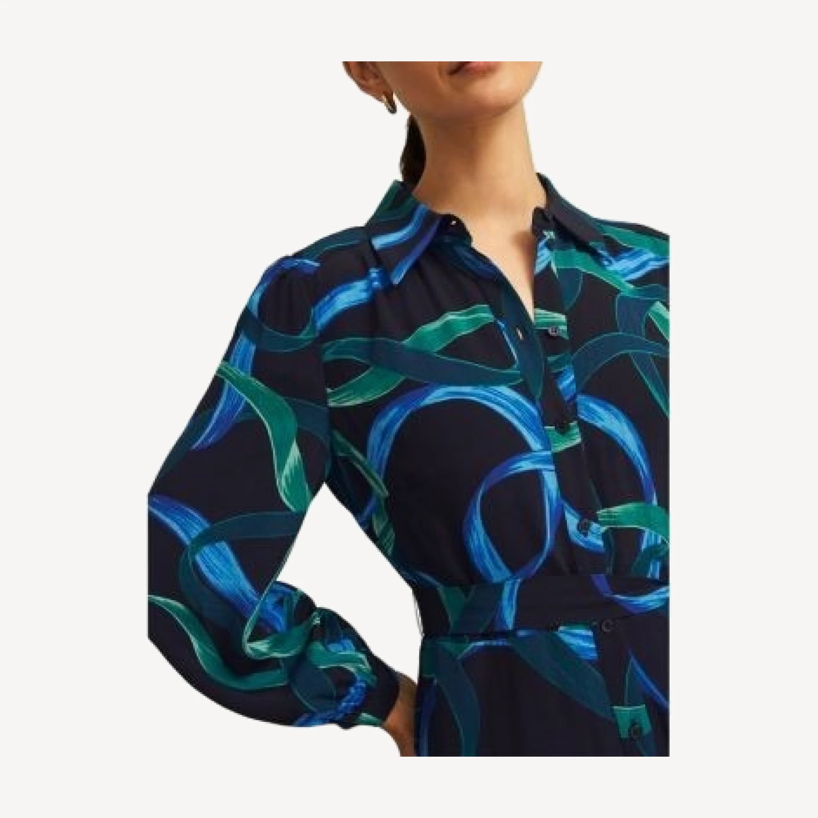 Hobbs London Petite Alis Printed Shirtdress