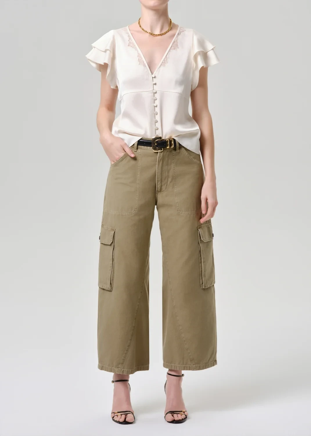 Thassos Twisted Seam Utility Pant in Bezal